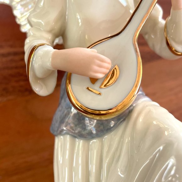 NEW o/b LENOX Nativity Angel' Serenade Figurine Fine China Gold trim - Picture 11 of 11